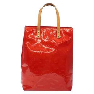 Louis Vuitton Monogram Vernis Reade MM Handbag Red Rouge